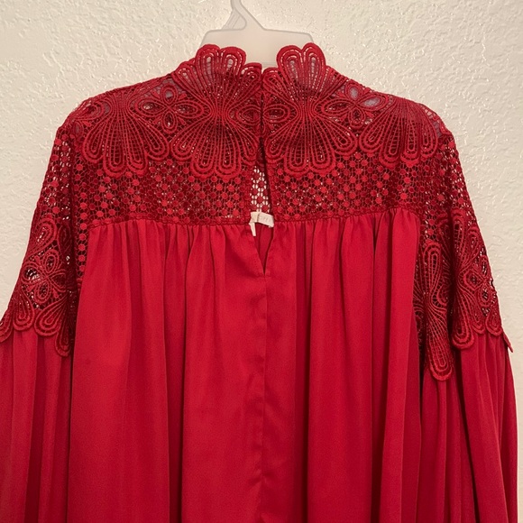 BOSTON PROPER Flowy Long Sleeve, Embroidered Blouse/Preowned - Picture 9 of 17